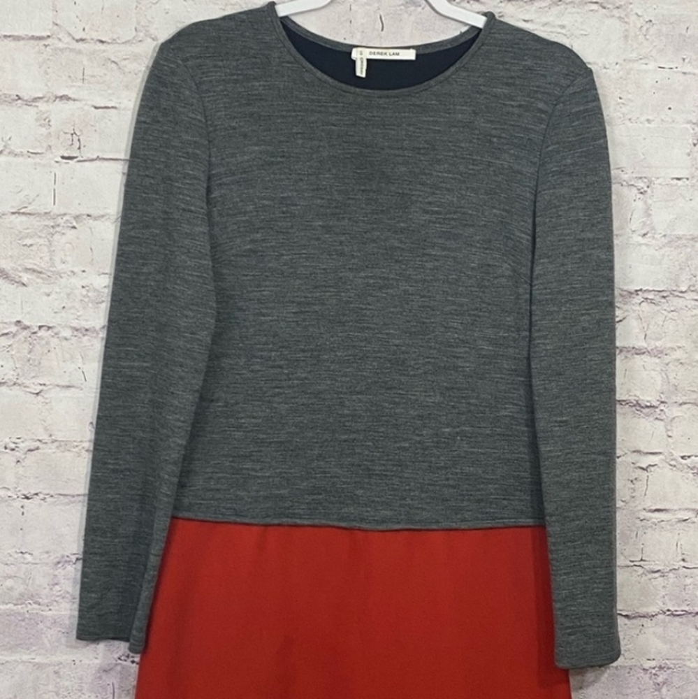 10 Crosby Derek Lam Wool Color Block Dress